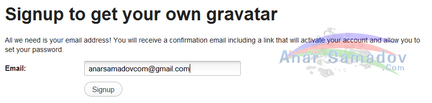 gravatar sign up