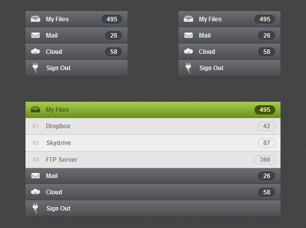 accordion menu