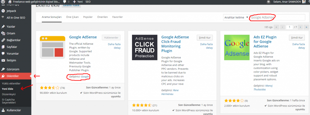 google-adsense-eklenti-kurulumu