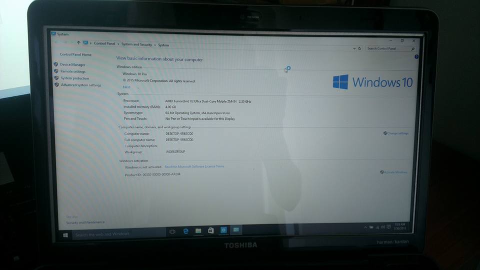 windows 10 is not activated