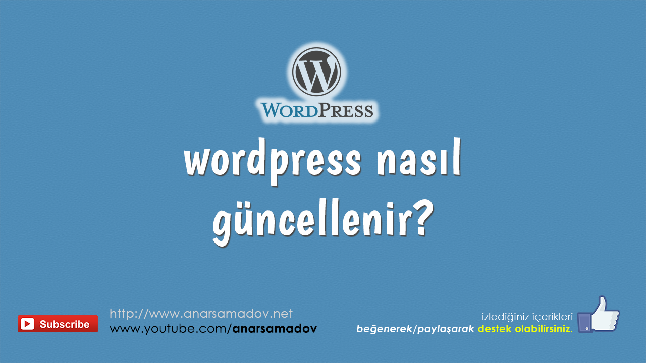 wordpress nasıl güncellenir