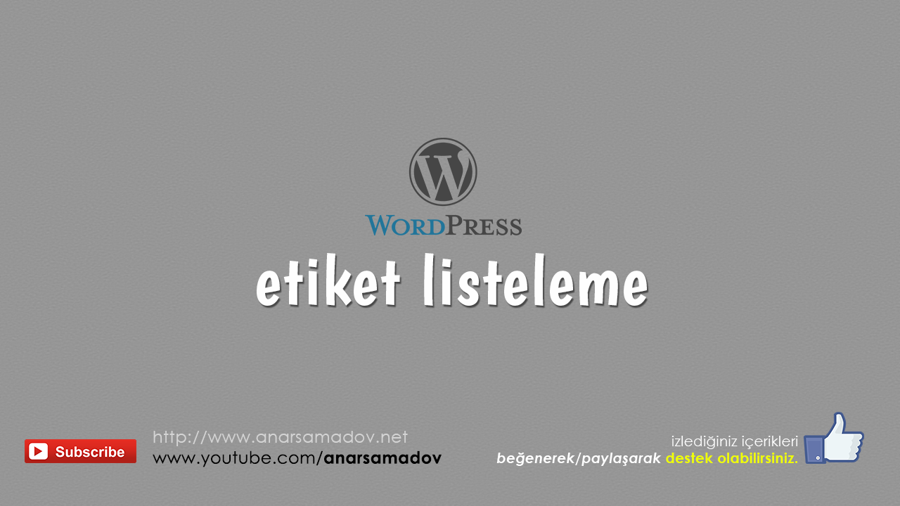 wordpress'te etiket listeleme