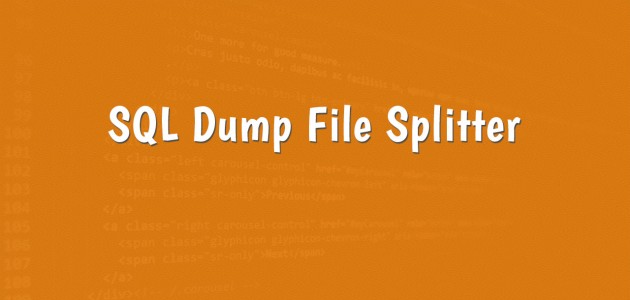 sql dump file splitter cover