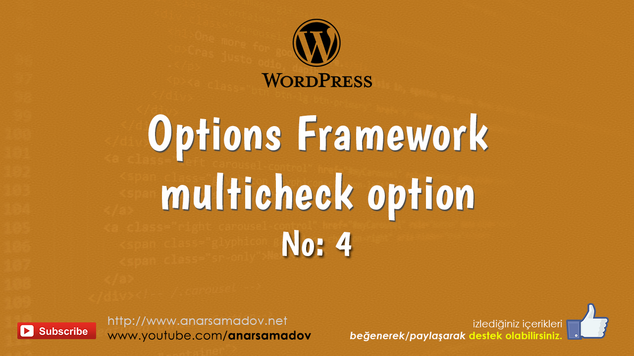4-wordpress options framework multicheck option