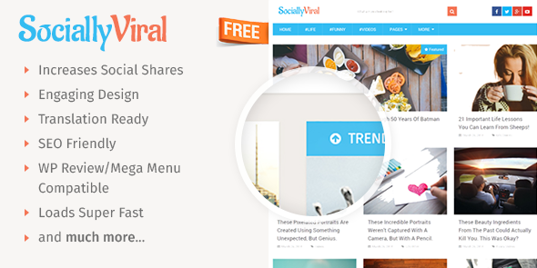 SociallyViral Free wordpress theme