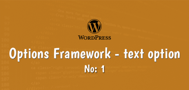 wordpress options framework text option