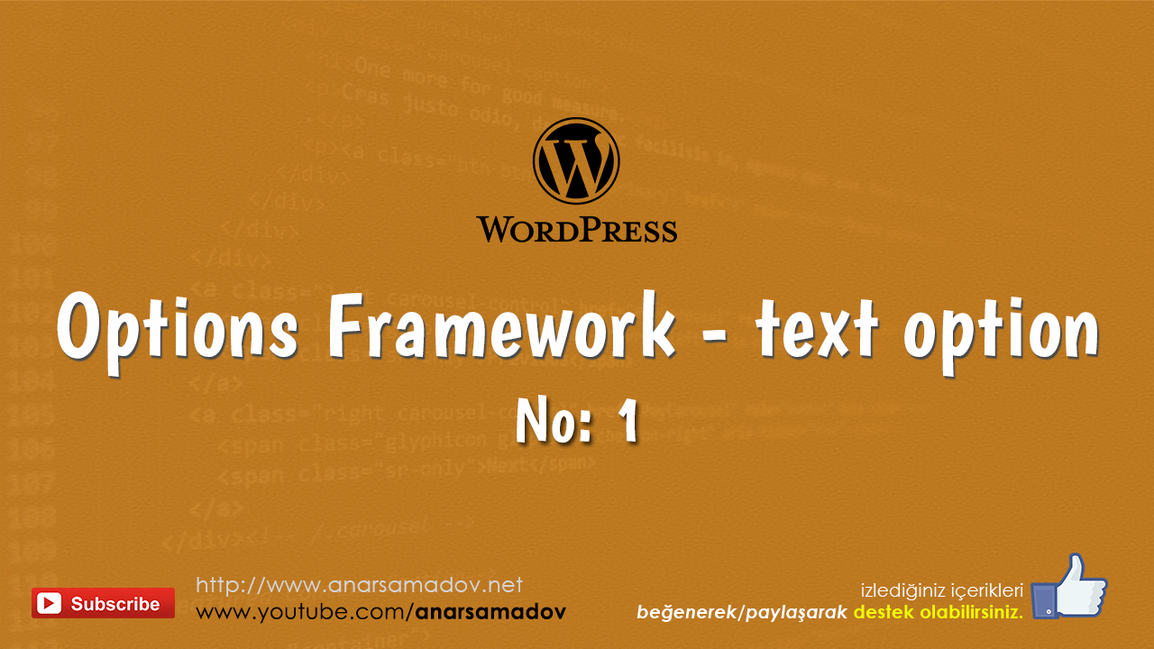 wordpress options framework text option