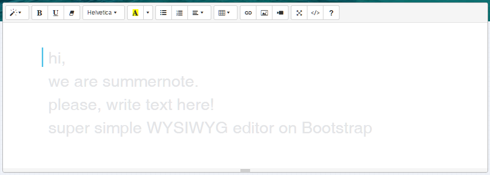 Summernote   Super Simple WYSIWYG editor